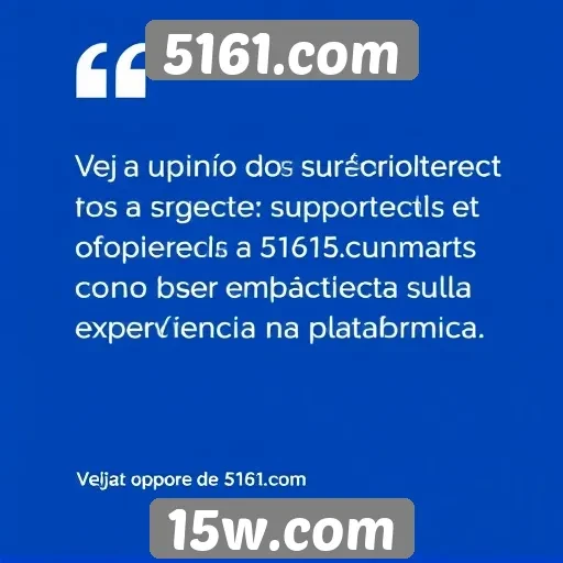Feedback de usuários sobre o suporte em 5161.com
